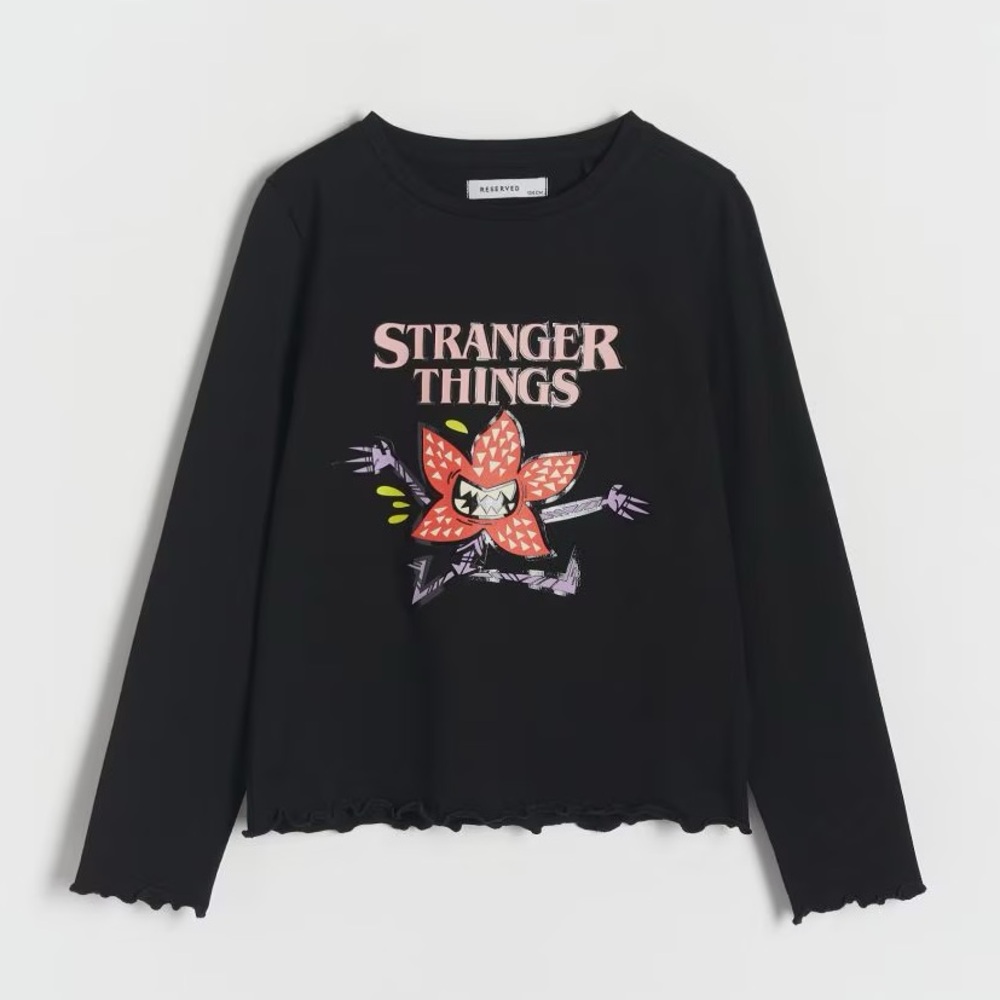 Stranger Things Cotton T-shirt Long Sleeves Licensed Netflix NWT 10Y 12Y Girl